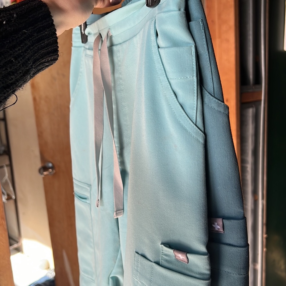 Light Blue/Teal Figs Scrubs Gem